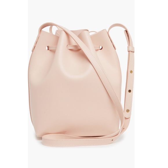 Mansur Gavriel Mini Saffiano Leather Bucket Bag DAHLIA - Picture 3 of 6